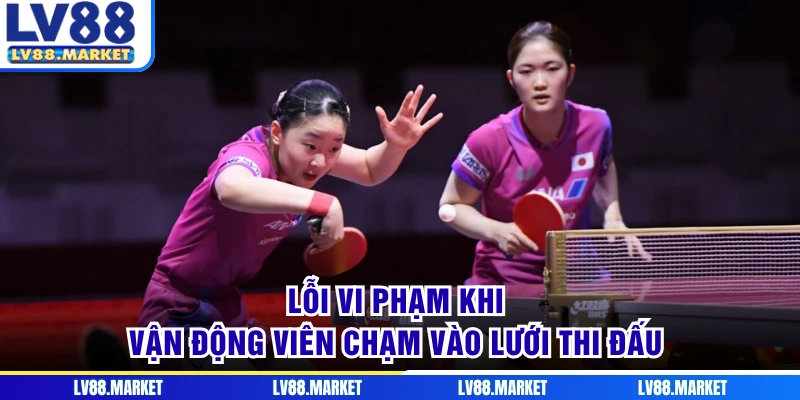 Lỗi vi phạm khi vận động viên chạm vào lưới thi đấu