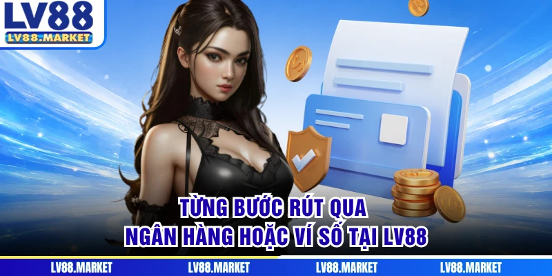 Từng bước rút qua ngân hàng hoặc ví số tại LV88